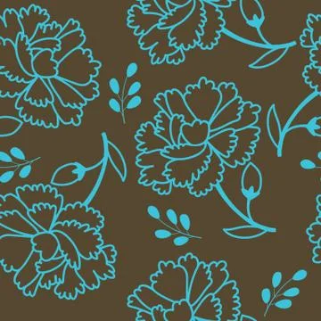 Floral Vector Seamless Pattern design Stock Illustration