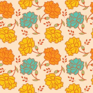 Floral Vector Seamless Pattern design Stock Illustration