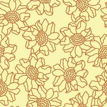 Floral Vector Seamless Pattern design Stock Illustration