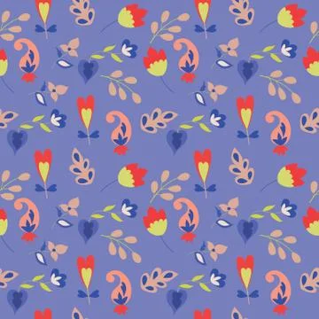Floral Vector Seamless Pattern design Stock Illustration