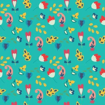 Floral Vector Seamless Pattern design Stock Illustration