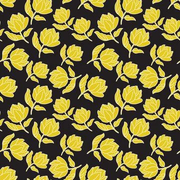 Floral vector seamless pattern design Stock Illustration