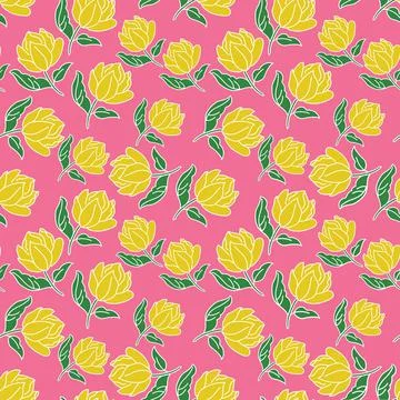 Floral vector seamless pattern design Stock Illustration