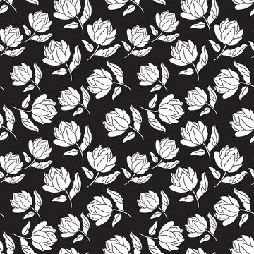 Floral vector seamless pattern design Stock Illustration