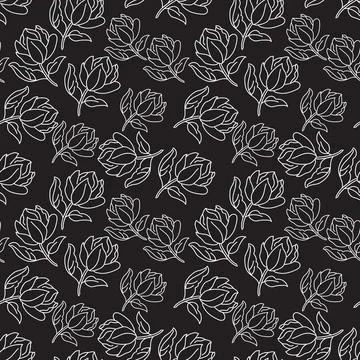 Floral vector seamless pattern design Stock Illustration