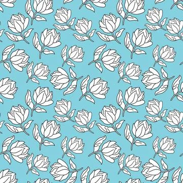 Floral vector seamless pattern design Stock Illustration