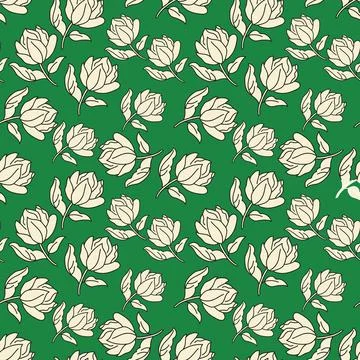 Floral vector seamless pattern design Stock Illustration