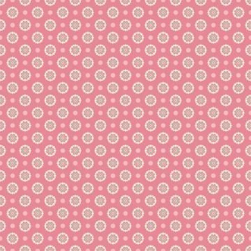 Floral vector seamless pattern with dots (tiling). Stock Illustration