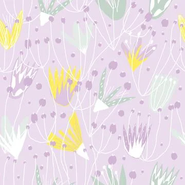 Floral vector seamless pattern. Flower print Stock Illustration