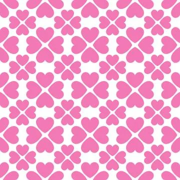 Floral vector seamless pattern with heart shapes Stock Illustration