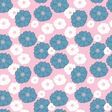 Floral Vector Seamless Pattern Stock Illustration