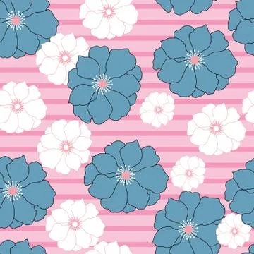 Floral Vector Seamless Pattern Stock Illustration