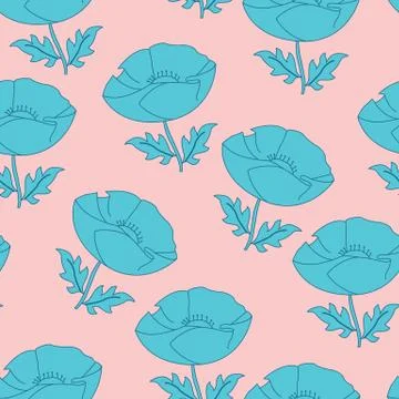 Floral vector seamless pattern Stock Illustration