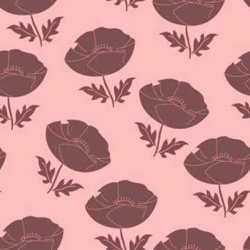Floral vector seamless pattern Stock Illustration