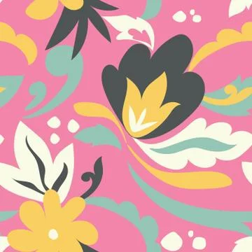 Floral vector seamless pattern Stock Illustration