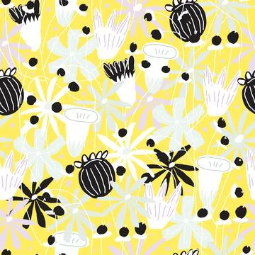 Floral vector seamless pattern Stock Illustration