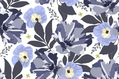 Floral vector seamless pattern. Stock Illustration