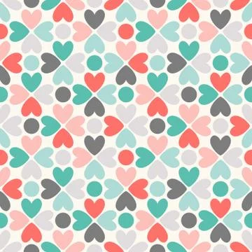 Floral vector seamless pattern. Red, green, black and white Stock Illustration