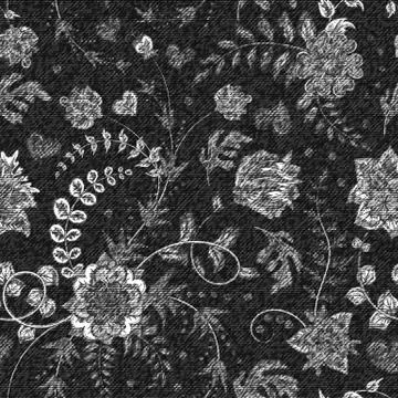 Floral vector seamless pattern. White flowers on the dark grey backdrop. The イラスト素材