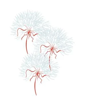 Floral vector stylized design formal composition scandinavian isolated Stock Illustration