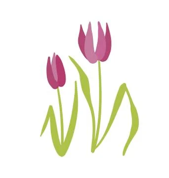 Floral vector stylized design formal composition scandinavian isolated Stock Illustration