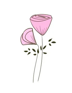 Floral vector stylized design formal composition rose Stock Illustration