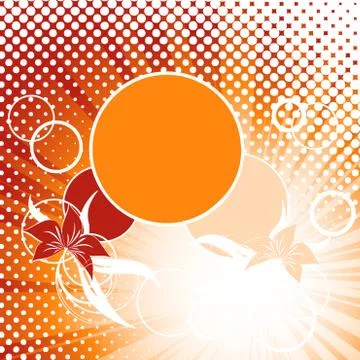 Floral vector template Stock Illustration