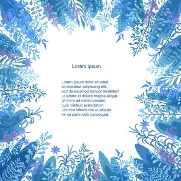 Floral vector template with plant Stock Illustration