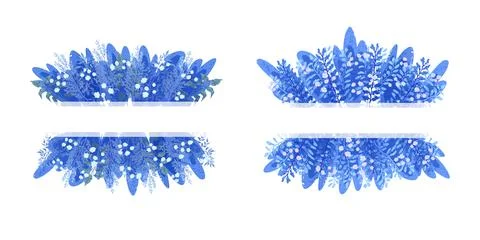 Floral vector template with plant Stock Illustration