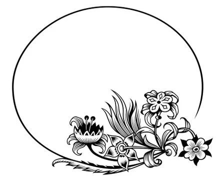 Floral vector vintage border. Frame design. Stock Illustration