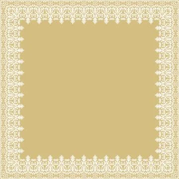 Floral Vector White Frame Illustrazione stock
