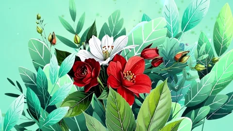 Floral video transition Stock Footage 330329937