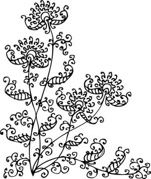 Floral vignette Stock Illustration