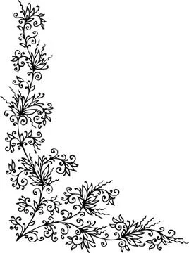 Floral vignette Stock Illustration