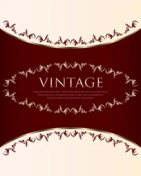 Floral vintage background in editable vector format Stock Illustration