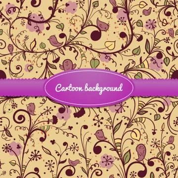 Floral vintage vector seamless pattern Stock Illustration