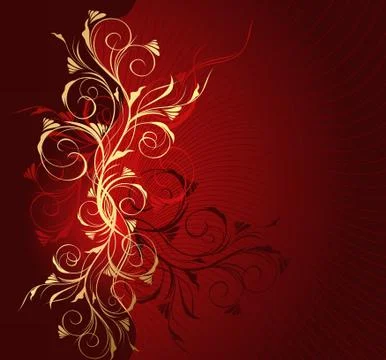 Floral wave Stock Illustration