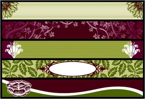 Floral web banners Illustration