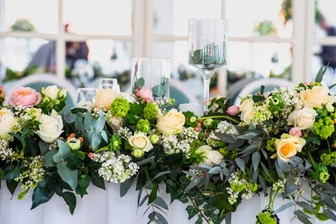 Floral wedding composition Stock Photos