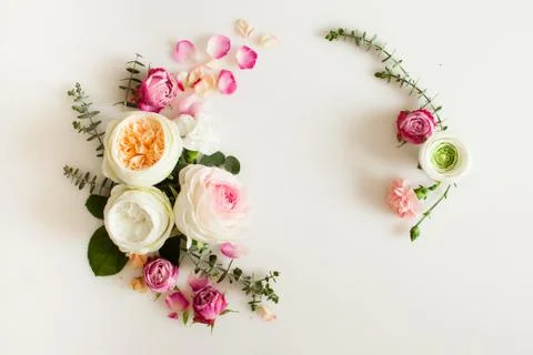Floral wedding frame Fotos Stock
