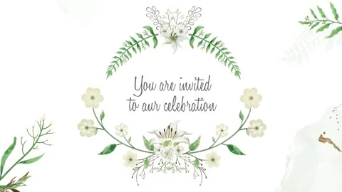 floral wedding invitation after effects template free download