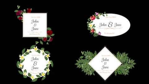 Floral Wedding Titles Stock After Effects