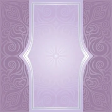 Floral wedding violet vector background Stock Illustration