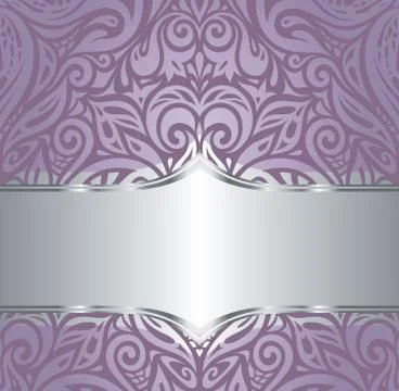 Floral wedding violet vector background design Stock Illustration
