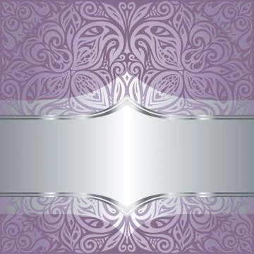 Floral wedding violet vector background Stock Illustration