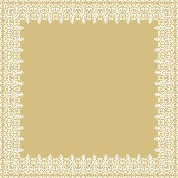 Floral White Frame Stock Illustration