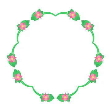 Floral wreath in the form of a frame for text Stock Illustration