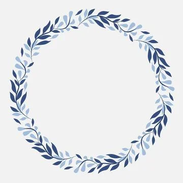 Floral wreath frame Vector fully editable Stock Illustration