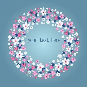 Floral wreath Stock Illustration