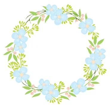 Floral Wreath Stock Illustration